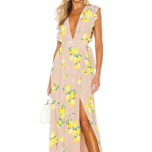 Majorelle Lemon wrap dress